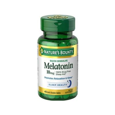 Nature's Bounty Melatonin Quick Dissolve Tablets, 10mg - Bottle of 45 - Image 1