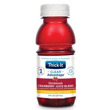 Thick-It Clear Advantage Honey Thickened Beverage, Cranberry, 8 oz - Case of 24 - Image 1