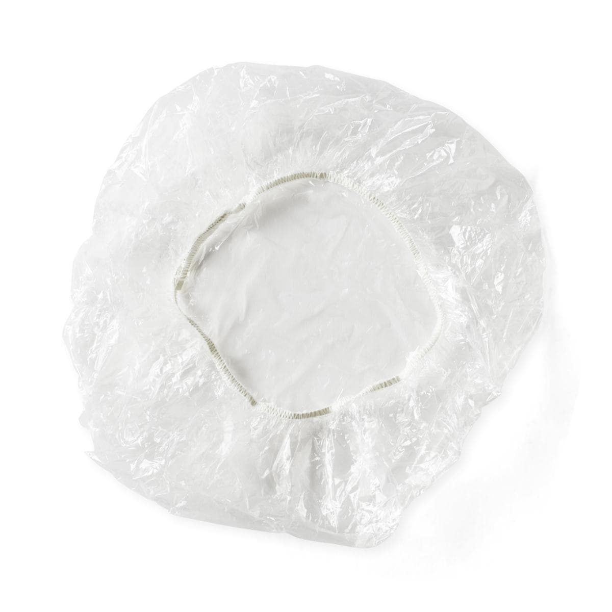 Medline Single-Use Clear Plastic Shower Caps - Image 1