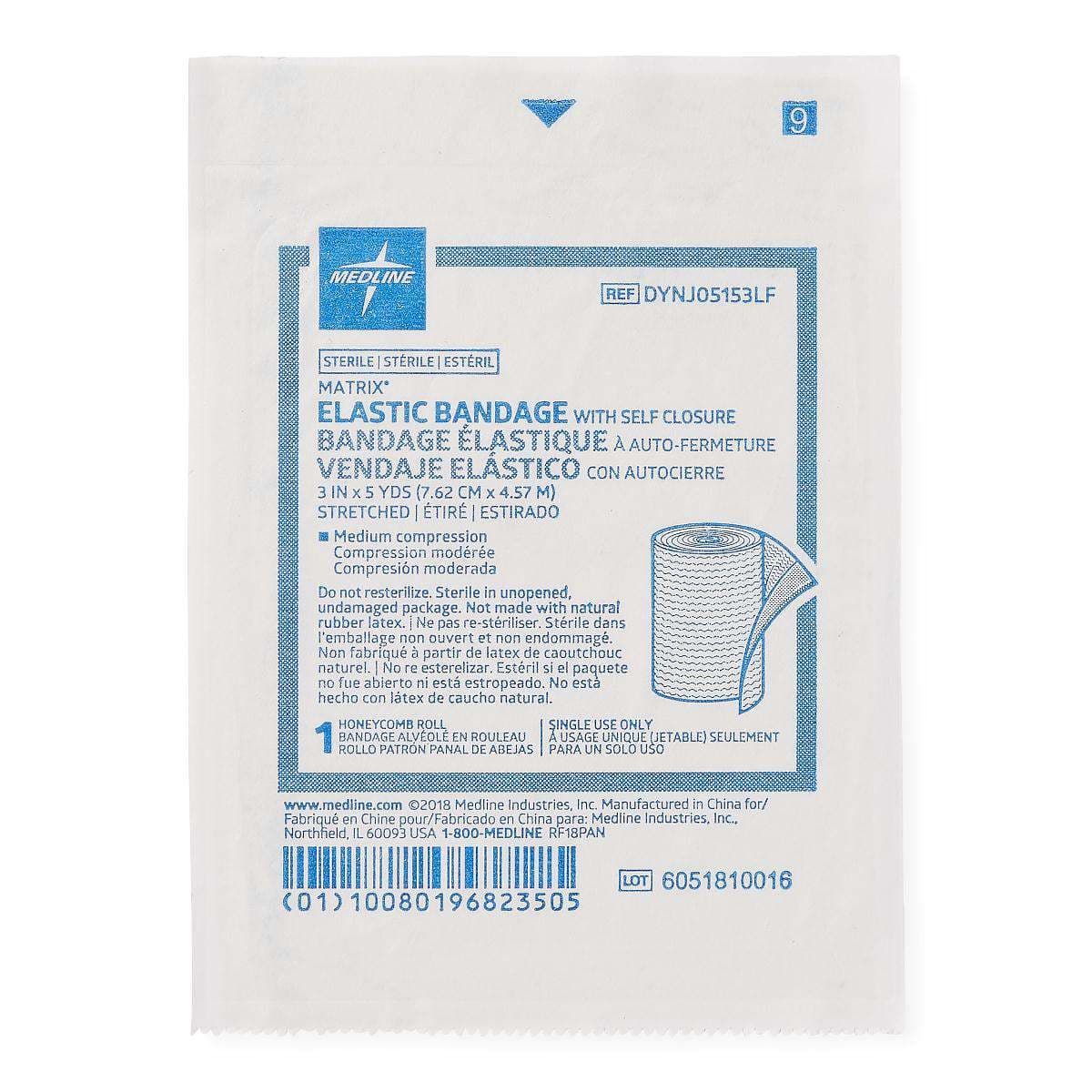 Medline Sterile Matrix Elastic Bandages, 3 x 5 Yard - Image 1