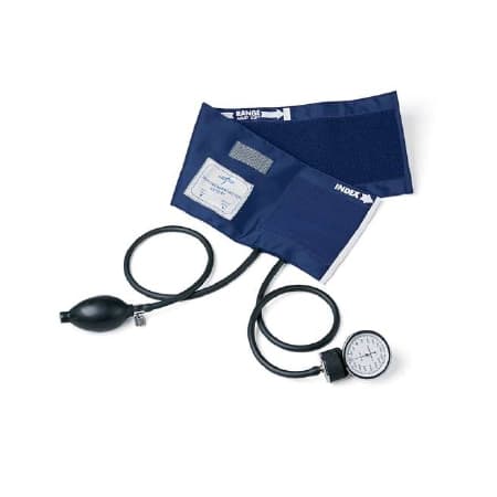 Medline Aneroid Sphygmomanometer Unit Black, Adult Cuff - Image 1