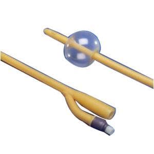 Dover Silicone Oil Coating 2-Way Foley Catheter, 5cc, 12 Fr - Carton of 10 - Image 1