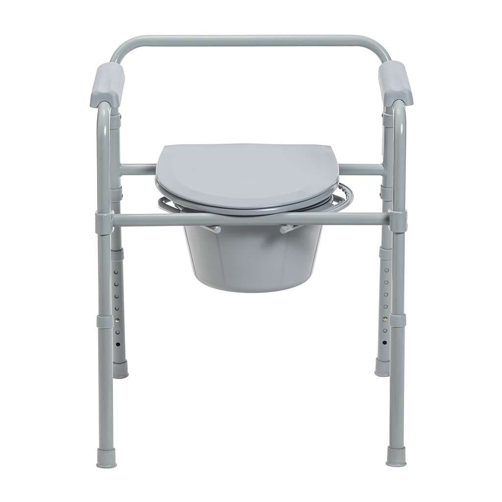 Drive Medical Folding Steel Commode - Image 3