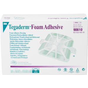 3M Tegaderm High Performance Adhesive Foam Dressing, 3-1/2" x 3-1/2" - Box of 10 - Image 1