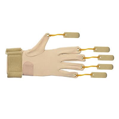 CanDo Deluxe Thumb And Finger Flexion Glove, Left Hand, Small-Medium - Each - Image 1
