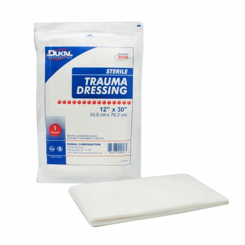 Dukal Trauma Dressing, 12 x 30 Inch - Case of 25 - Image 1