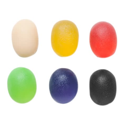 CanDo Gel Squeeze Ball 6 Piece Set, Large Cylindrical - Image 1