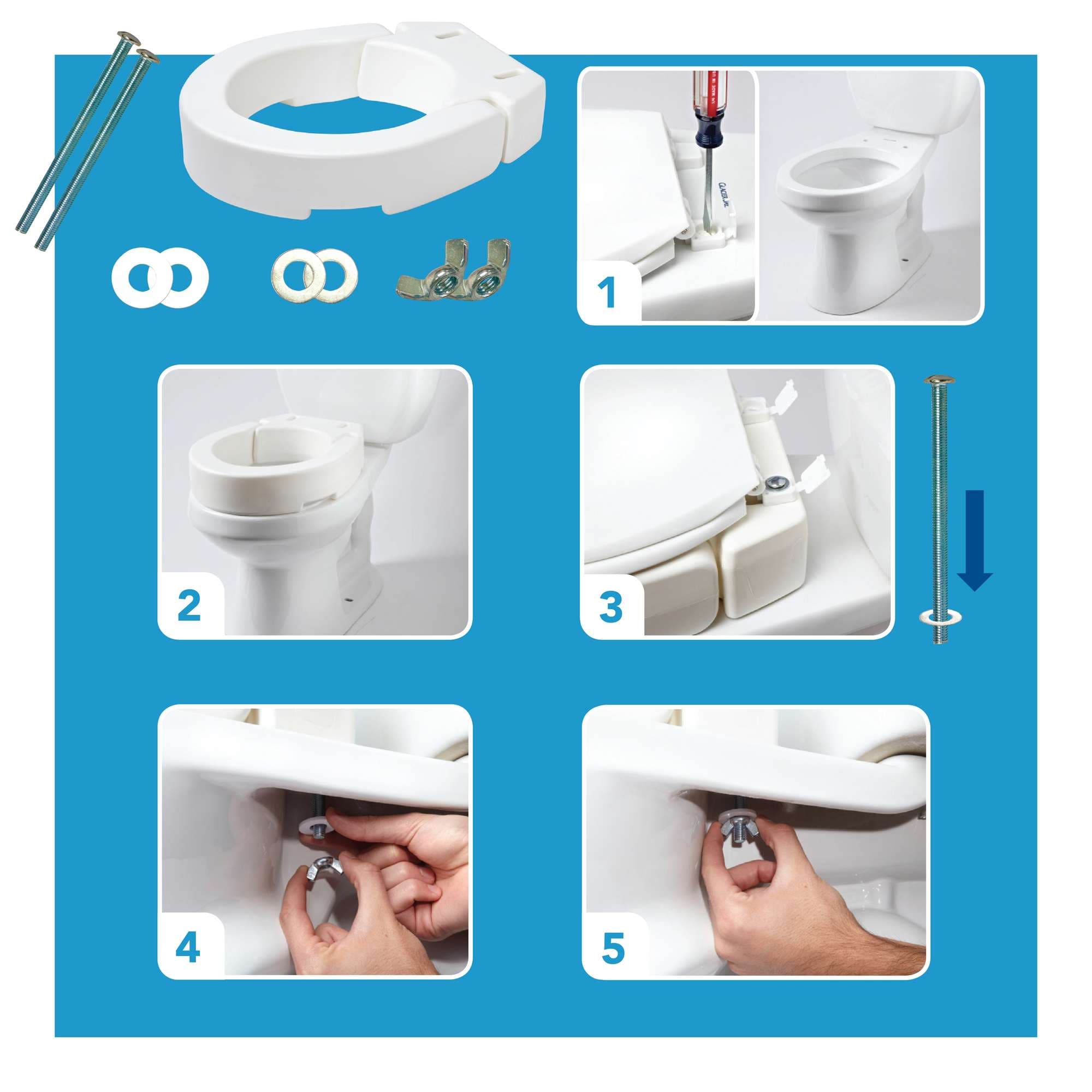 Carex Hinged Toilet Seat Riser - Image 4