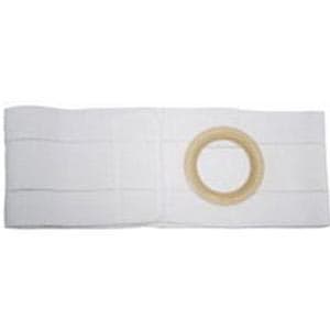 Nu-Hope Nu-Form 5" White Regular Elastic Ostomy Support Belt with Prolapse Flap, Medium, Med Oval (2-9/16 x 3-11/16 Inch) - Each - Image 1