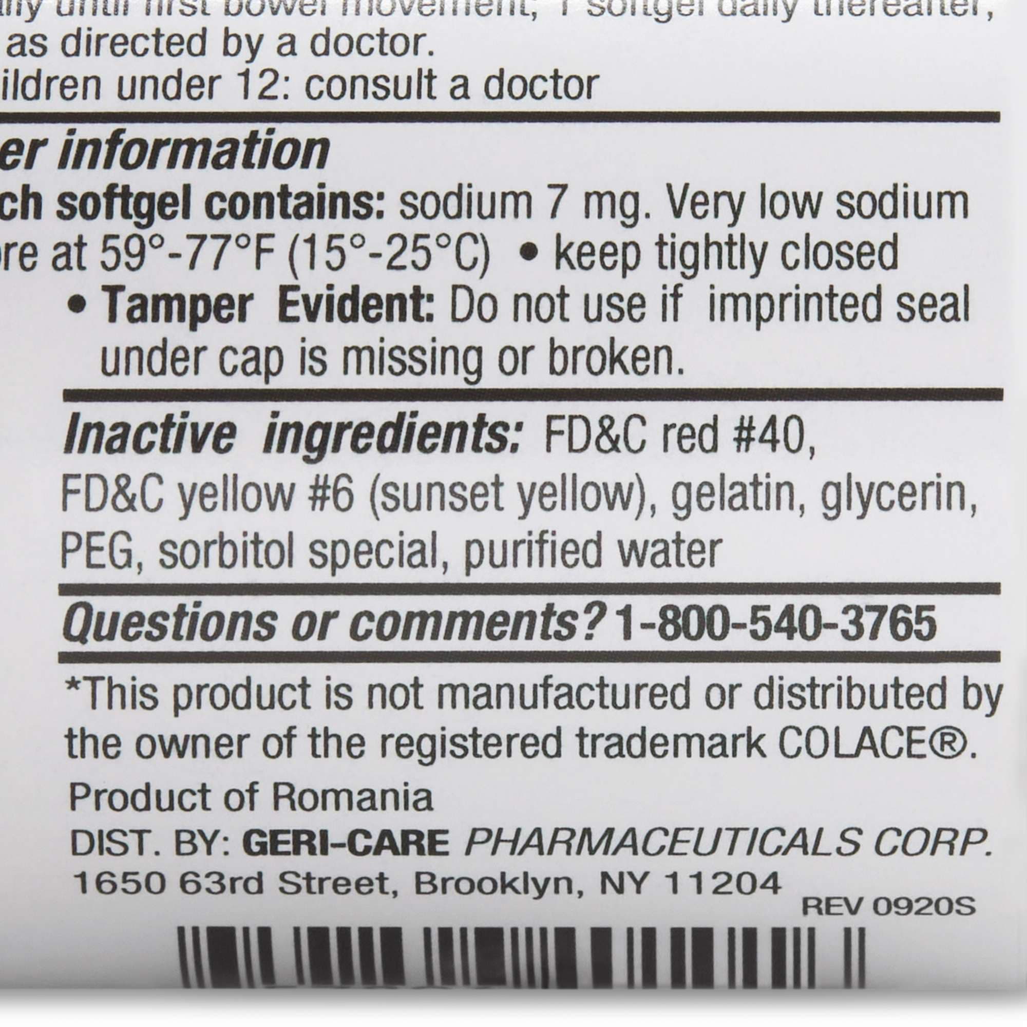 Geri-Care Docusate Sodium Stool Softener Softgel Capsule, 100 mg - Image 4
