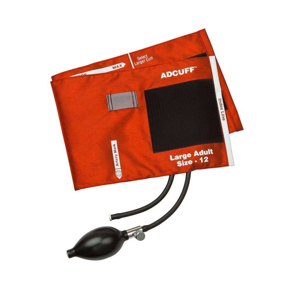 ADC Adcuff Sphyg Inflation System, Orange, Large Adult - Image 1