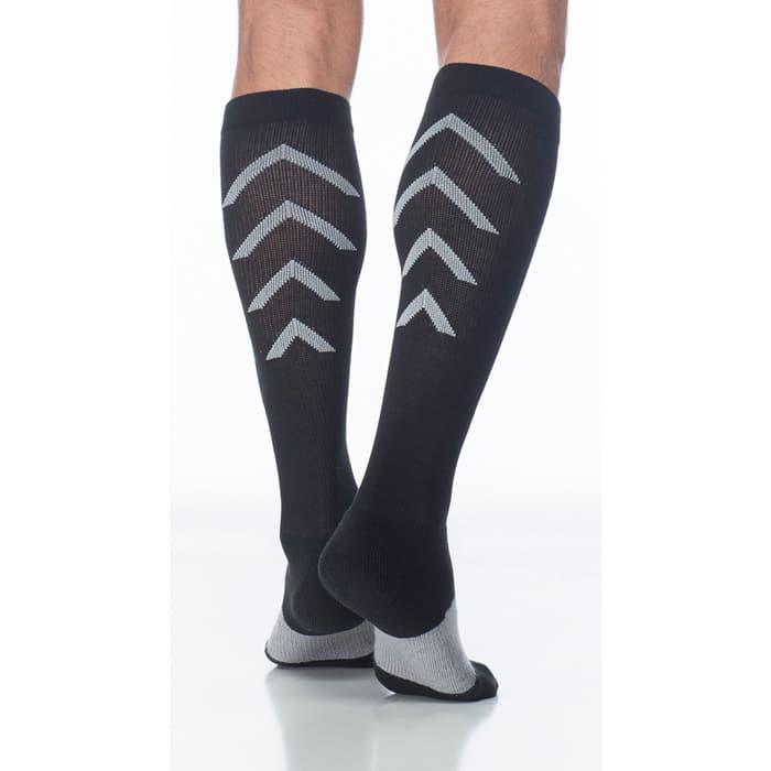 Sigvaris Athletic Recovery Unisex Calf High Compression Socks, 15-20 mmHg, 2X-Large, Black - Pair - Image 1