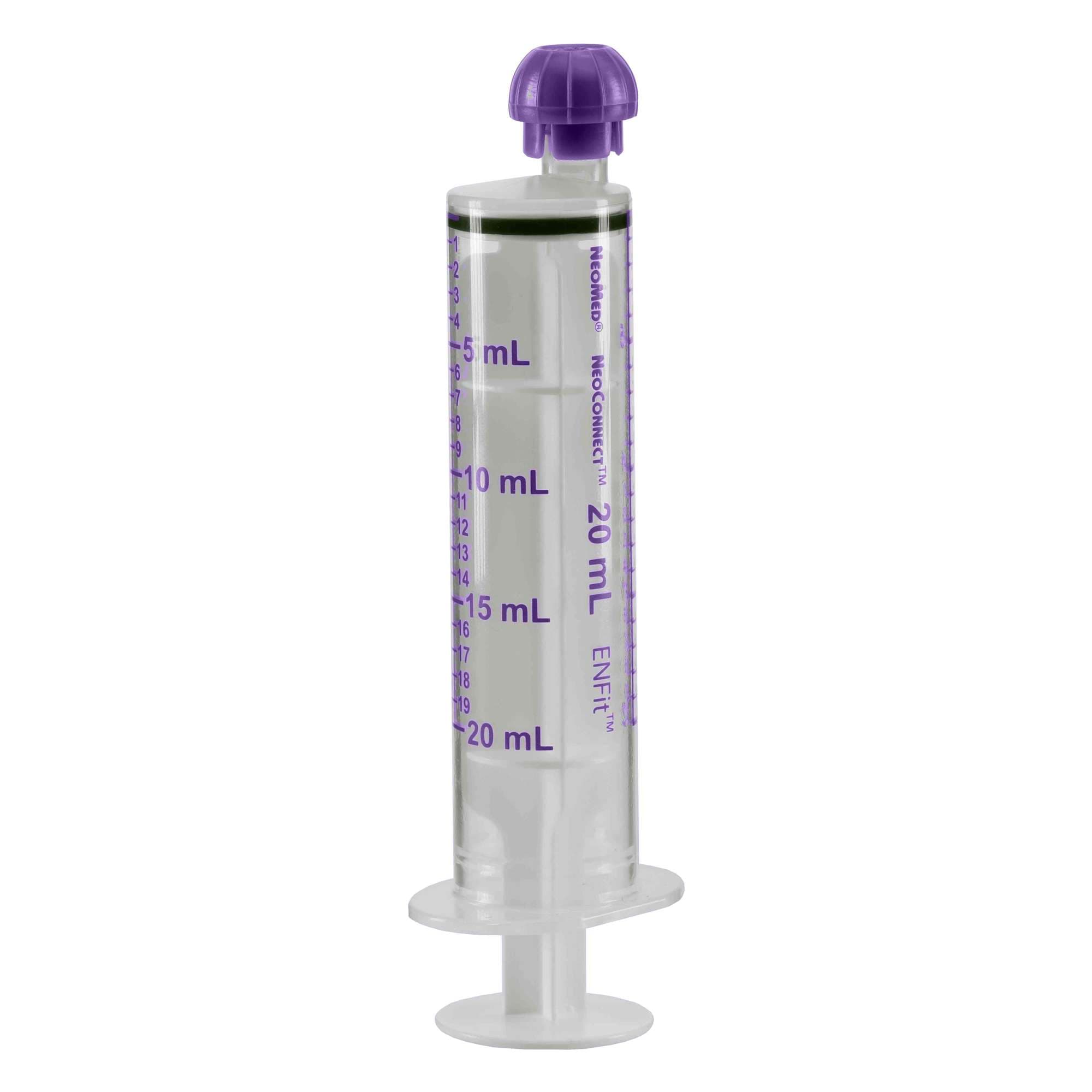 NeoConnect Enteral Oral Syringes with ENFit Connector, 20 ml, Purple Markings - Each - Image 1