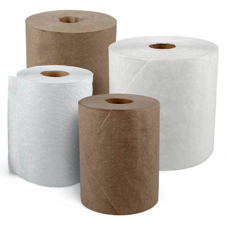 Medline Standard Paper Towel Rolls,Natural, 8" x 800' - Case of 6 - Image 1