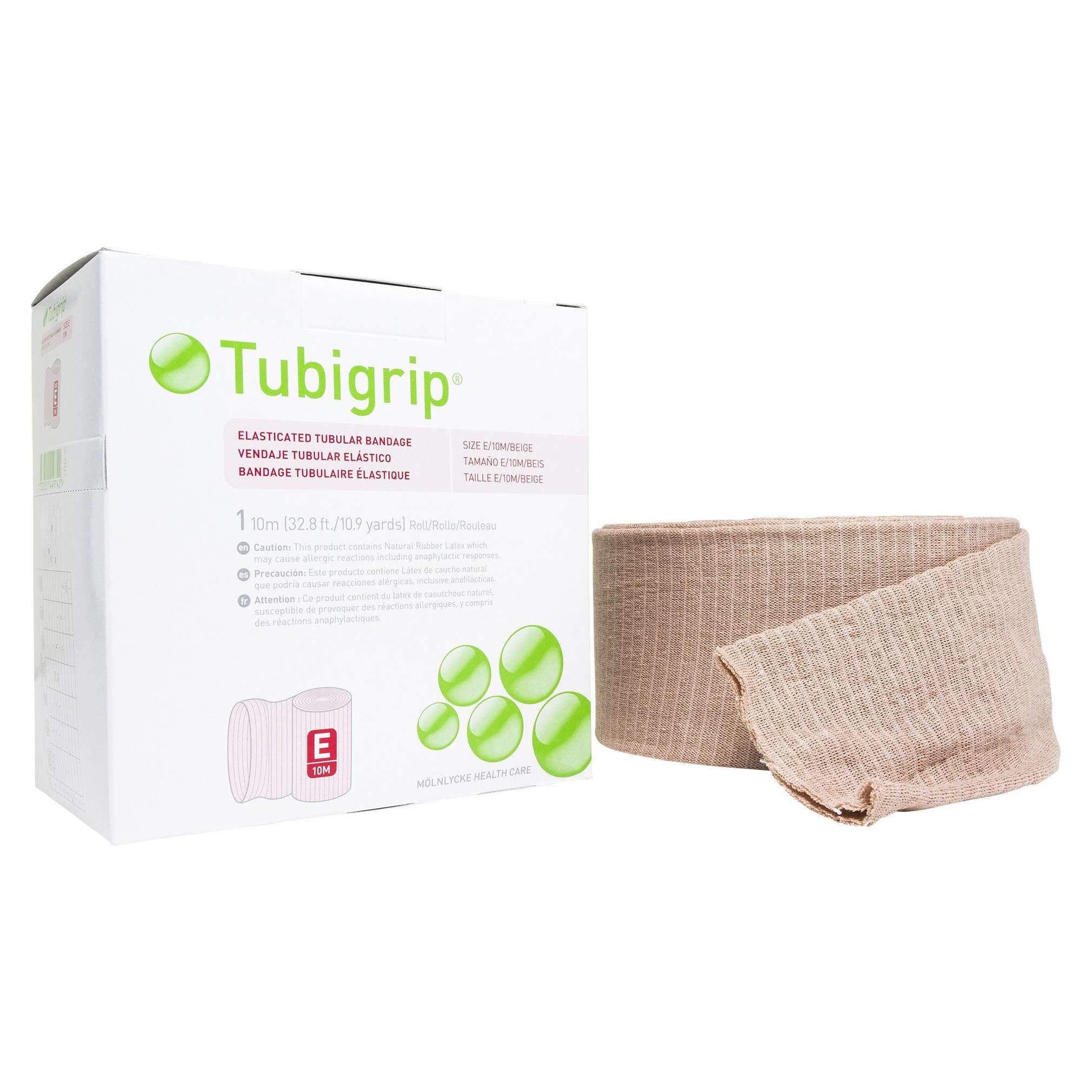 Tubigrip Elastic Tubular Support Bandage Beige, 3-1/2 Inch x 11 Yard, Size E - Each - Image 1