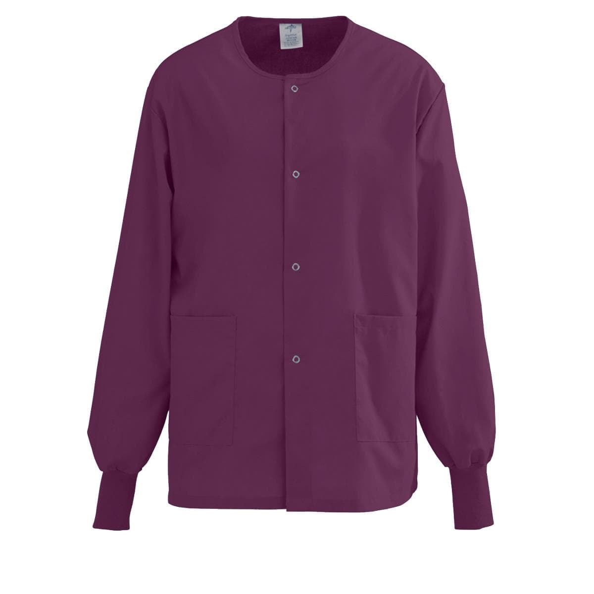 Performax Unisex Snap-front Warm-up Jackets, Wine, Extra Small - Image 1