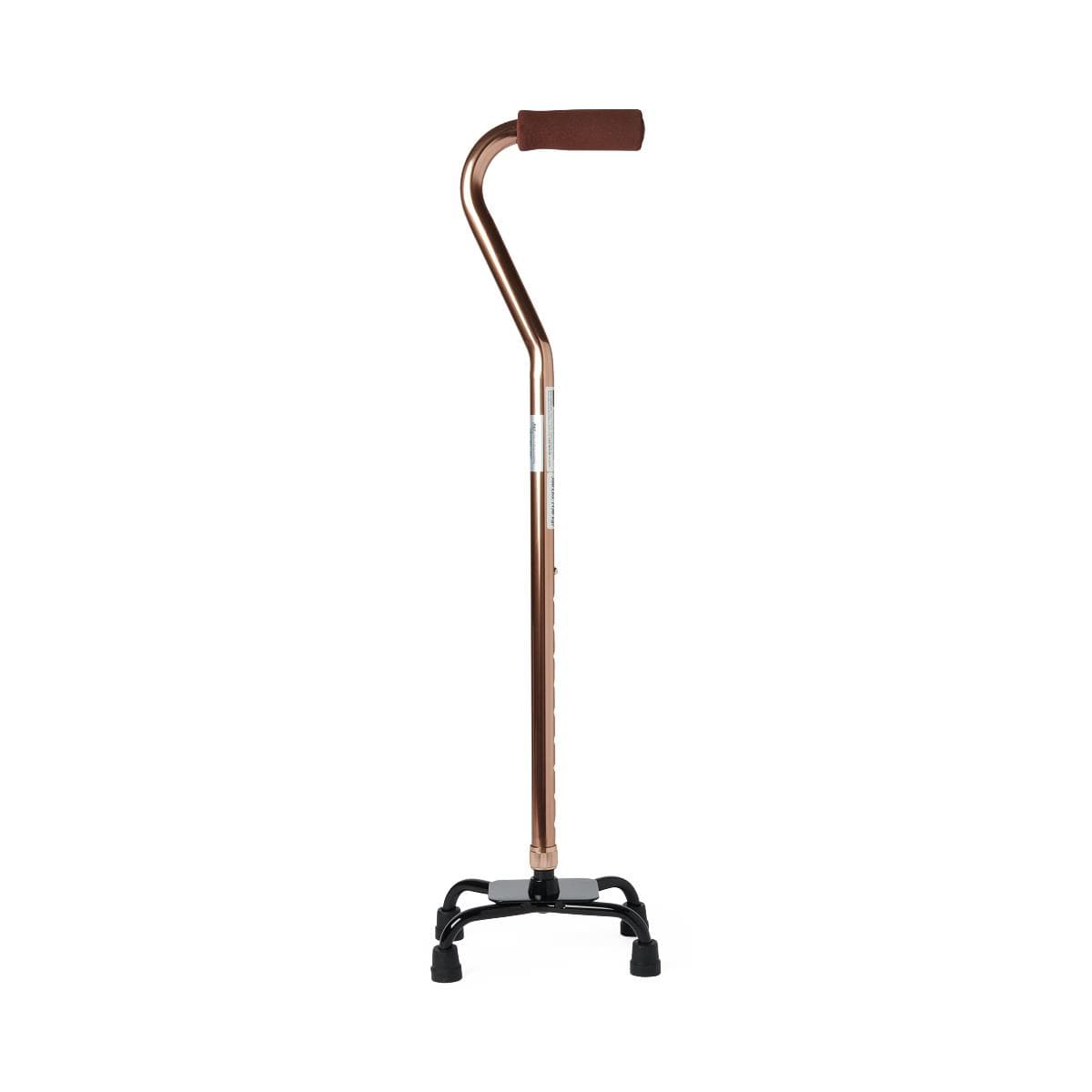 Medline Aluminum Quad Cane With Small Base, Bronze - Each - Image 1