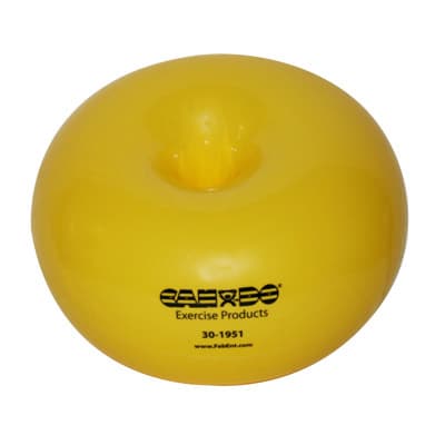 CanDo Donut Ball, 18 x 10 Inch, Yellow - Image 1