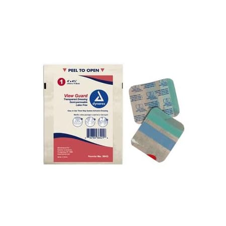 Dynarex View Guard Transparent Dressing, 4 x 4-3/4 - Each - Image 1