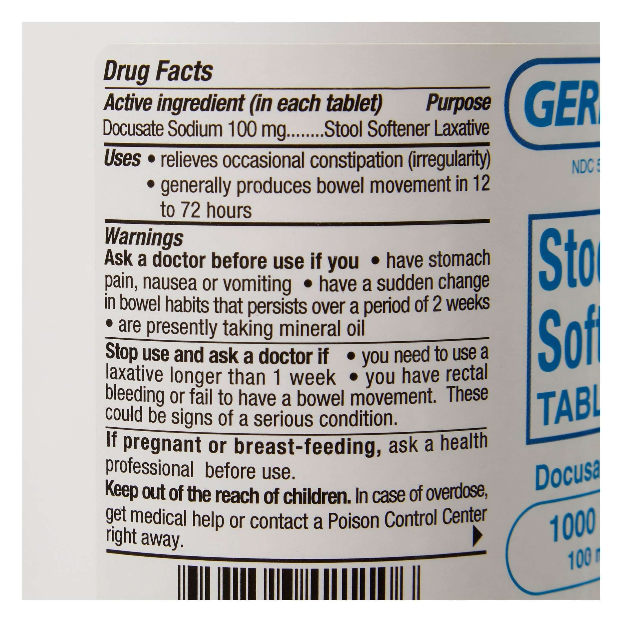 Geri-Care Docusate Sodium Stool Softener Tablet, 100 mg - Image 2