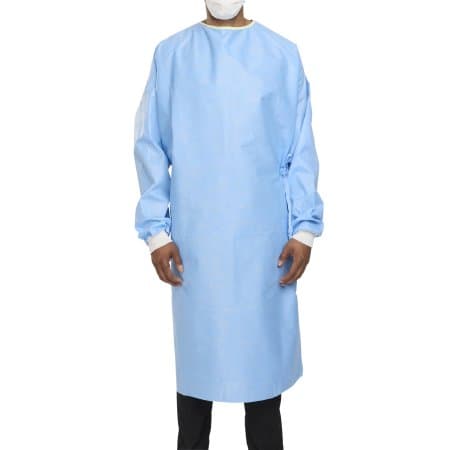 Ultra Non-Reinforced Surgical Gown with Towel, Blue, Extra Large - Case of 30 - Image 1