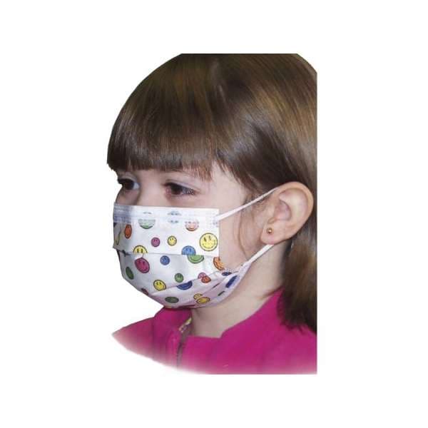 Aspen Surgical Products Procedure Mask with Kid Design - Box of 75 - Image 1