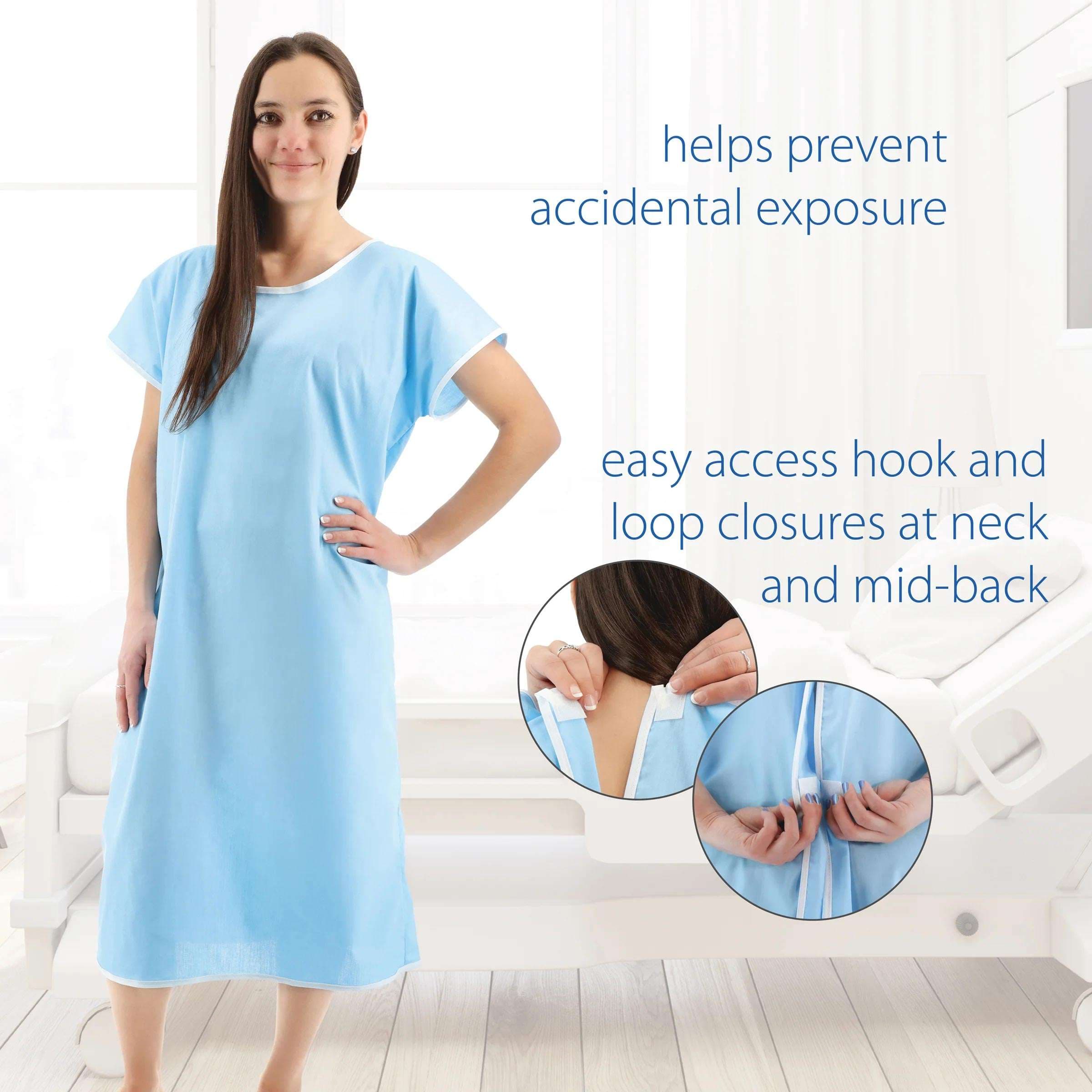 Core Patient Gown Blue - Image 4