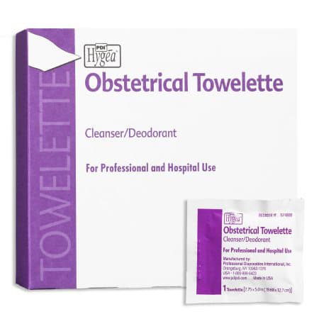 Hygea Obstetrical Towelette Cleanser and Deodorant - Case of 1000 - Image 1