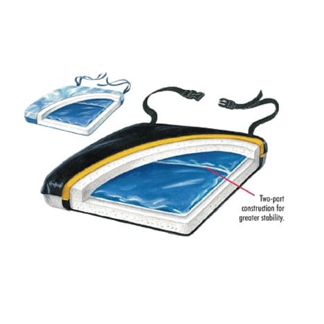 Skil-care econo-gel vinyl cushion, 16" W x 16" D x 2" H - Image 1