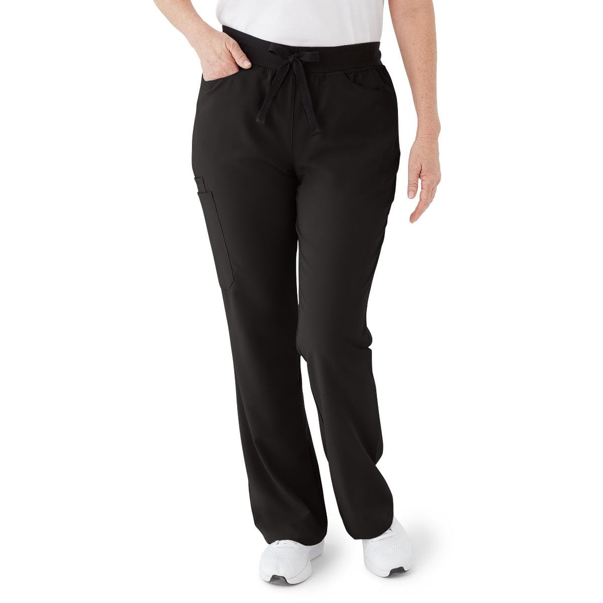 Medline Coastal AVE Women's Regular-Length Scrub Pant, Black, 2XLarge - Image 1