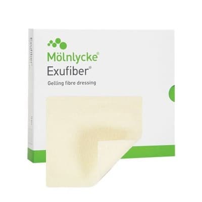 Exufiber Ag+ Antimicrobial Gelling Fiber Dressing, 0.8 x 17.7 Inch Rope - Each - Image 1