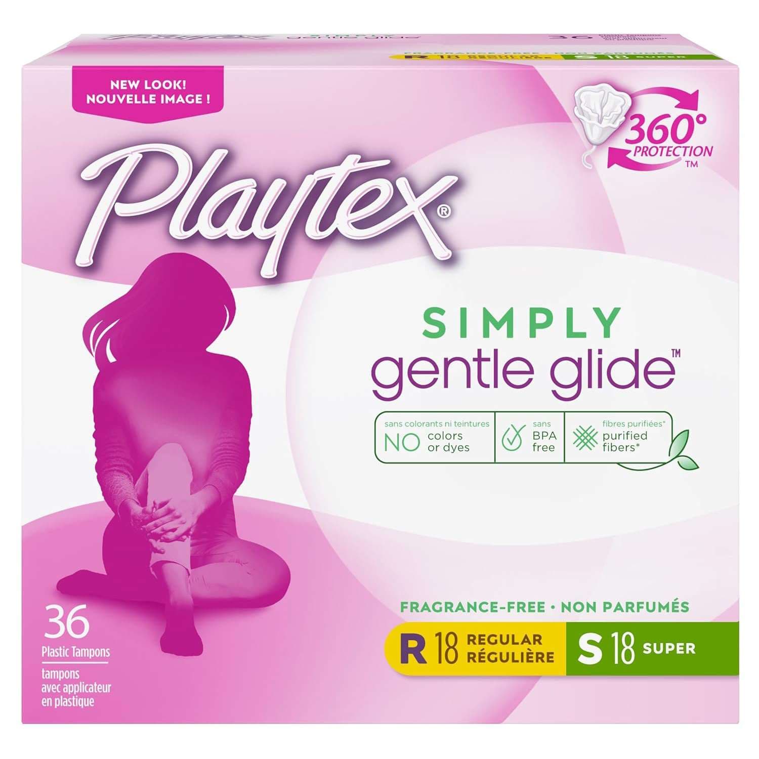Playtex Simply Gentle Glide tampons, Multipack - Box of 36 - Image 1