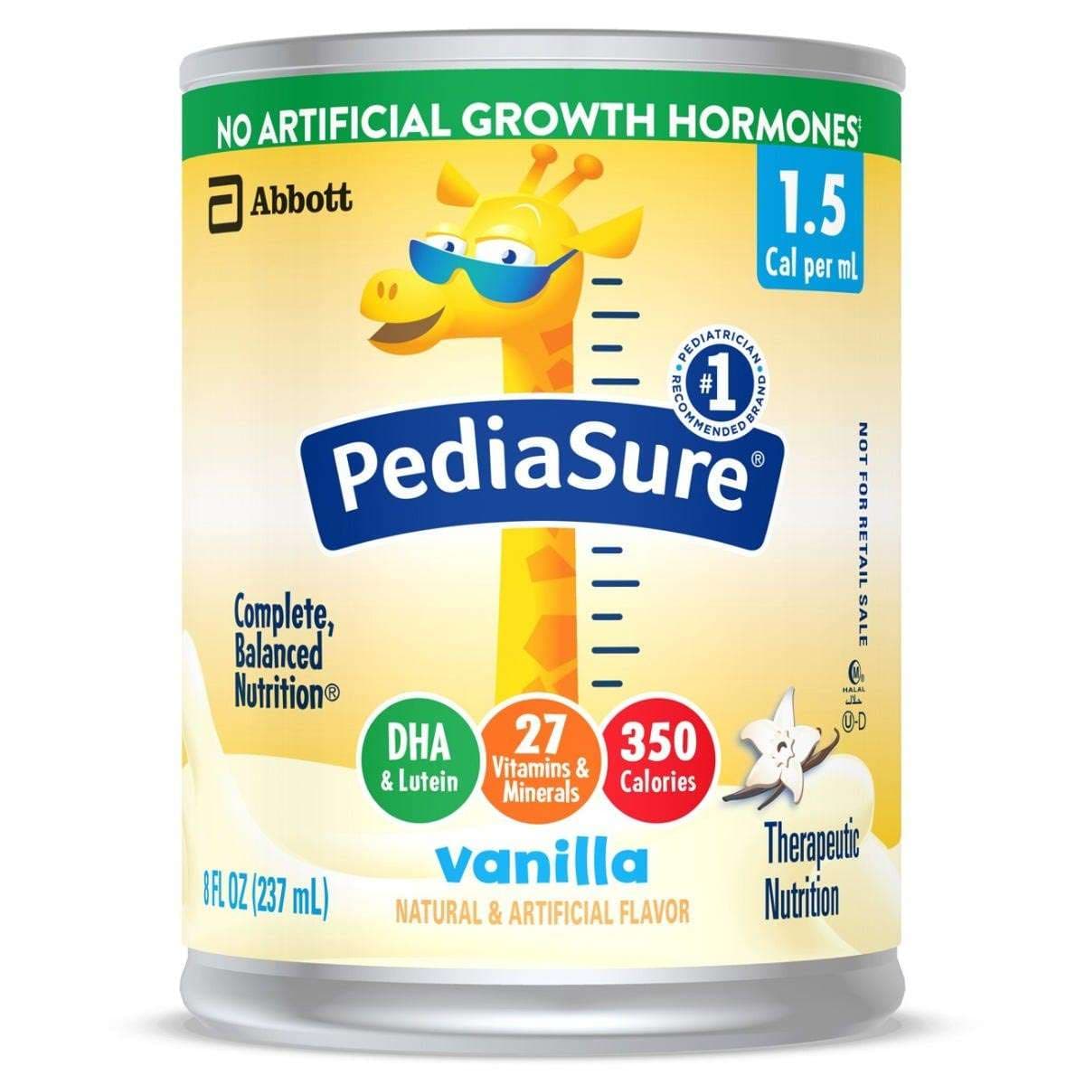 PediaSure 1.5 Cal Complete Balanced Nutrition, Vanilla, 8 oz - Each - Image 1