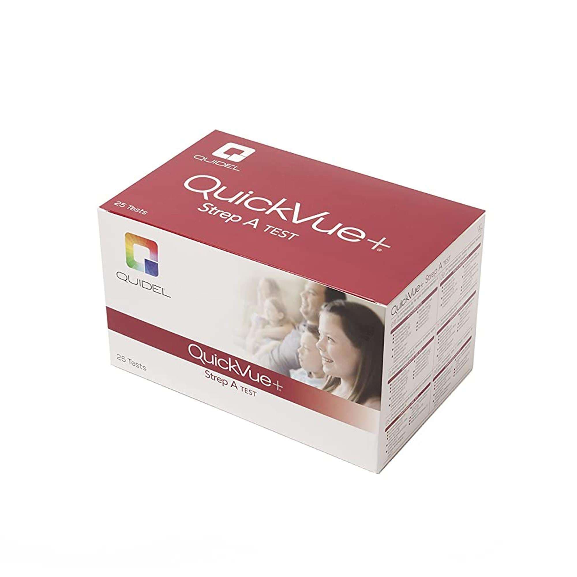QuickVue+ Strep A Test Kit - Box of 25 Test Kits - Image 1