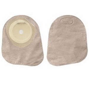 Premier 1-Piece Closed Mini Ostomy Pouch with Flat SoftFlex Barrier, Beige, 1-3/16 Inch - Box of 30 - Image 1