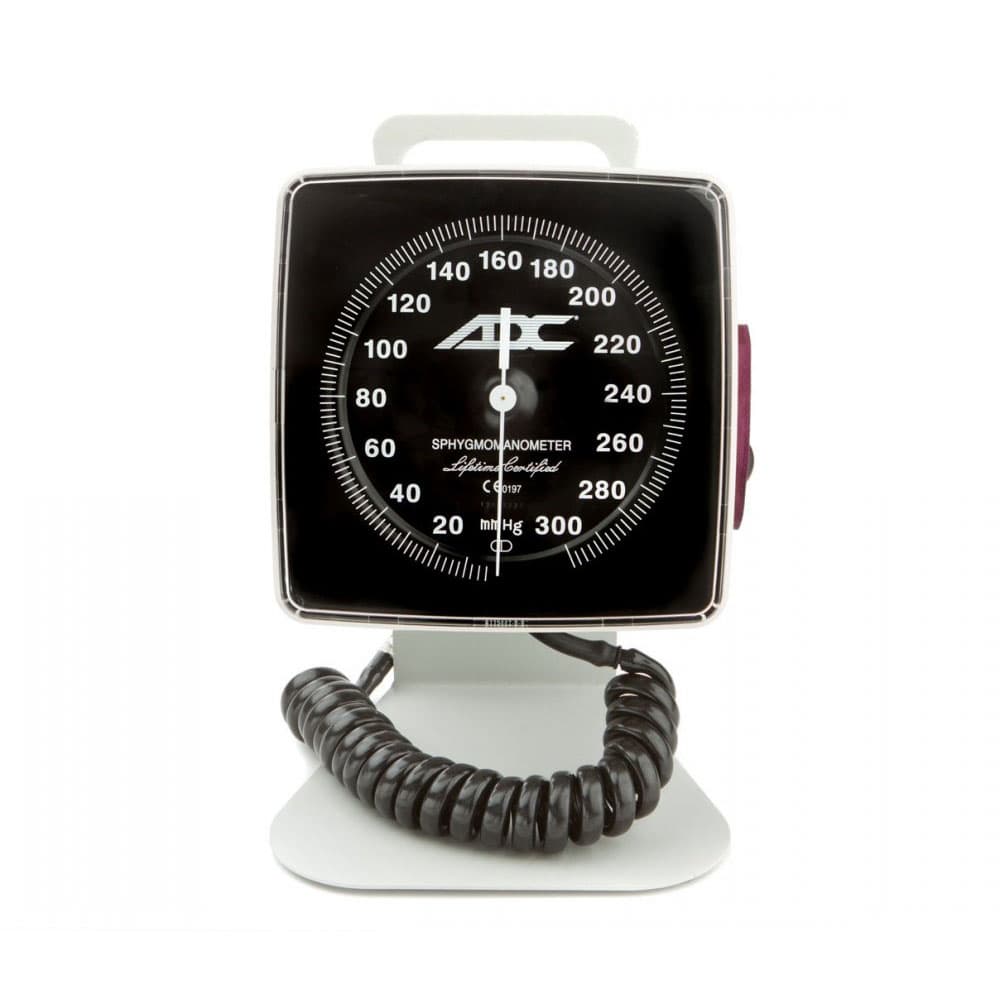 ADC Diagnostix 750D Desk Aneroid Sphyg, Burgundy, Large Adult - Image 1