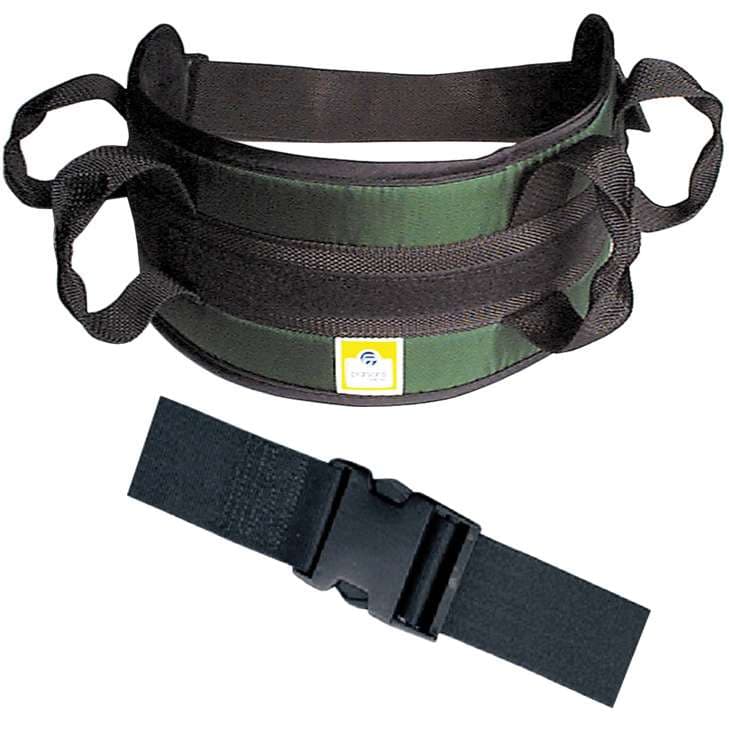 FabLife Padded Transfer Belt, Side Release Buckle, Medium, Green - Image 1