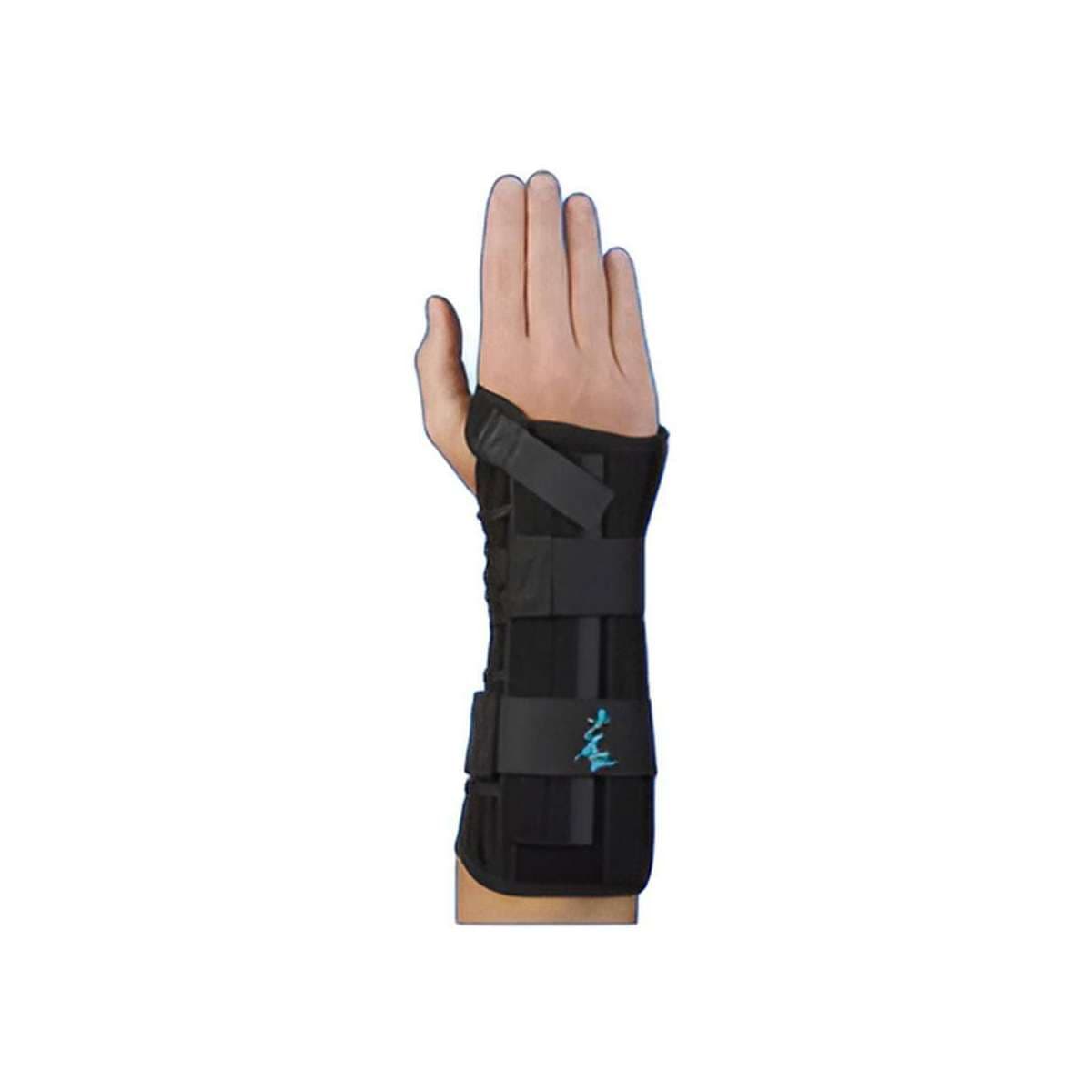 Universal Wrist Lacer Wrist Brace Black Single-Pull Lace Closure One Size Dorsal Stay, Right Hand - Image 1