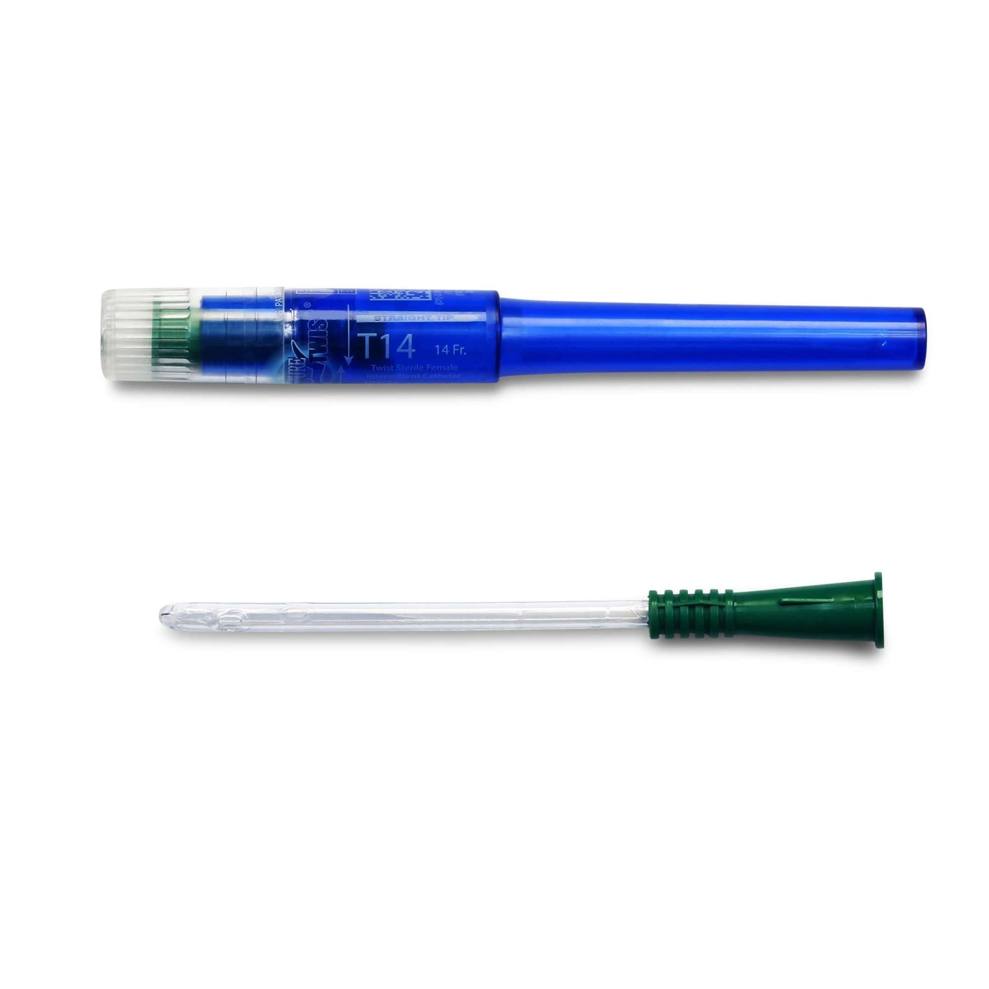 Cure Twist Ready to Use Intermittent Catheter for Women, 14 Fr - Each - Image 1