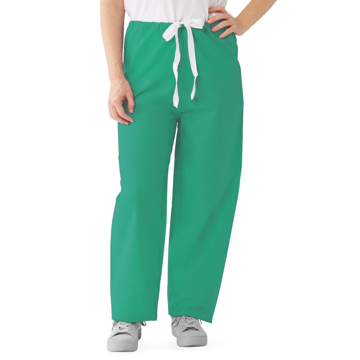 Encore Unisex Reversible Scrub Pants with Drawstring Waist, Medline Color Coding, Jade, 3XLarge - Image 1
