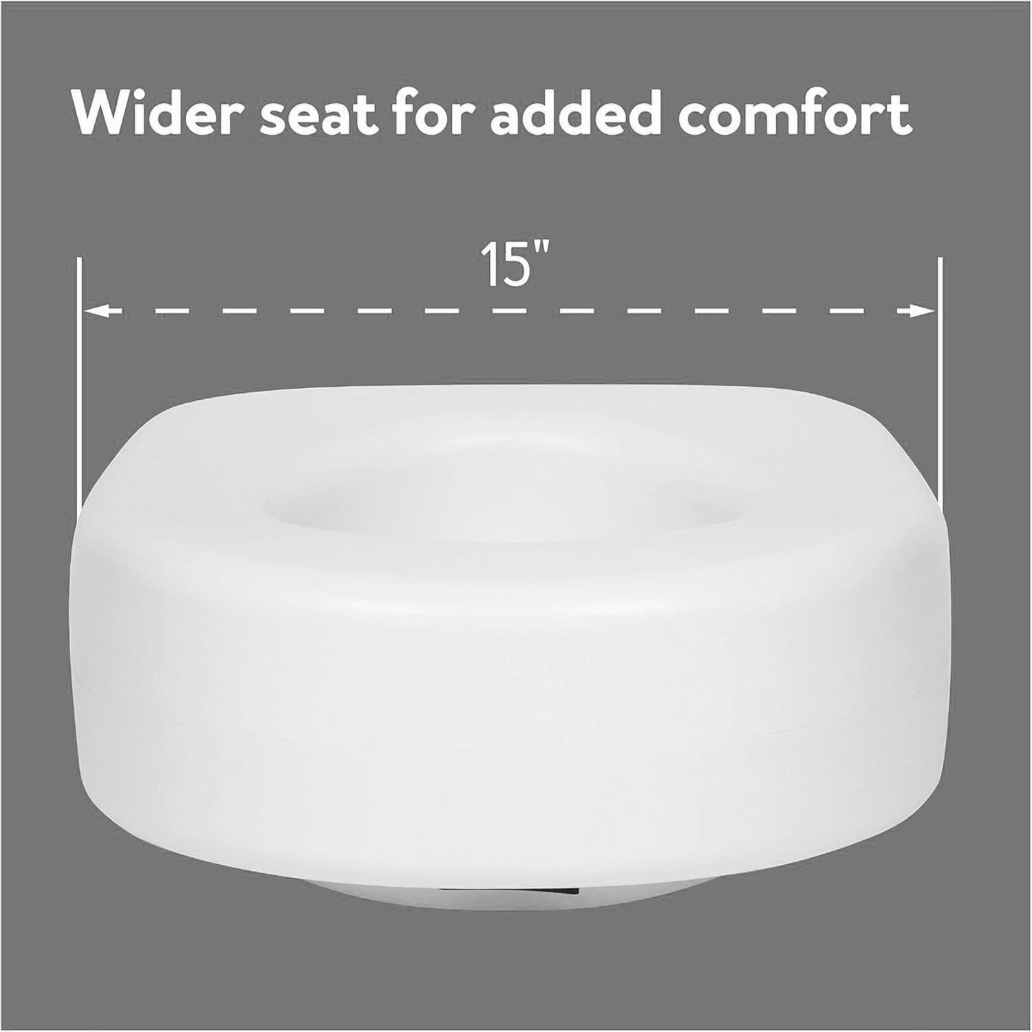 Carex Raised Toilet Seat with Rubber Pads - Image 4