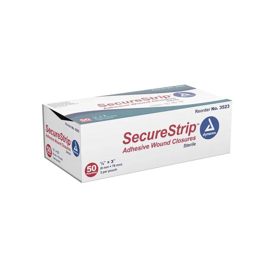 Dynarex Wound Closure Strip, 1/4 x 3 Inch - Box of 50 - Image 1
