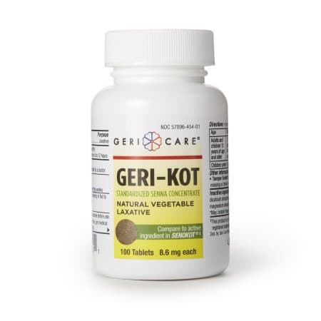 Geri-Care Sennosides Laxative Tablet, 8.6 mg - Bottle of 100 - Image 1