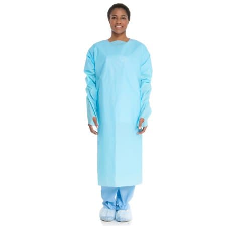 Halyard Protective Procedure Gown, Blue - Box of 15 - Image 1