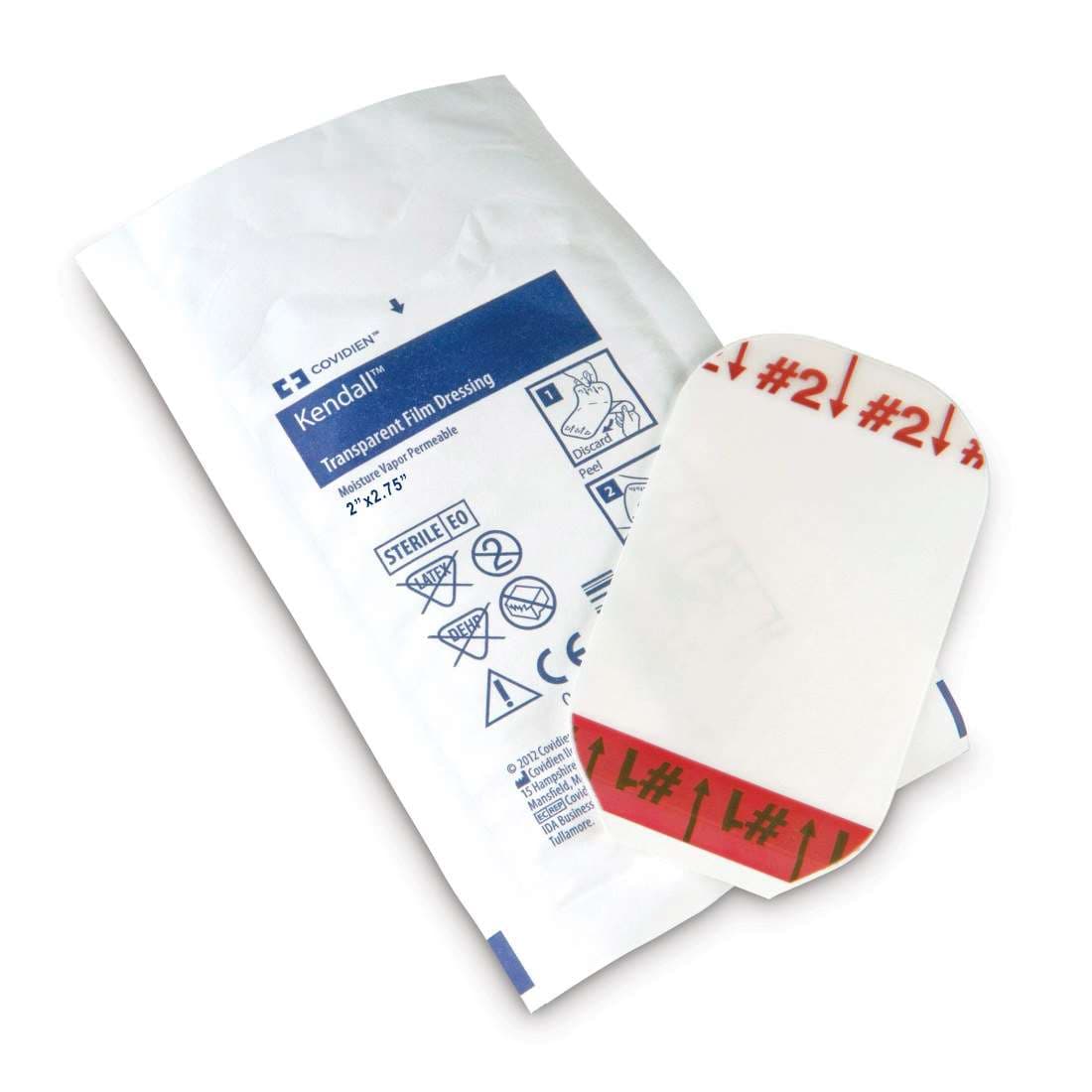 Kendall Transparent Film Dressing, 2 x 2-3/4 Inch - Box of 100 - Image 1