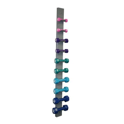 CanDo vinyl coated dumbbell, set of 10 piece, With Wall Rack - Image 1