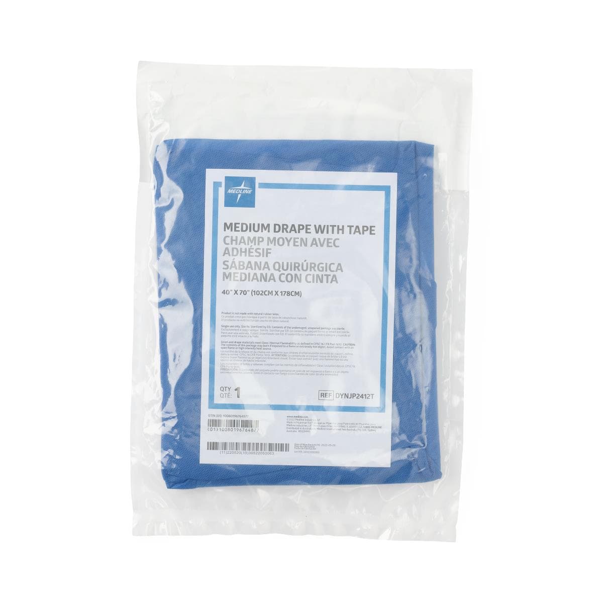 Medline Sterile Medium Drape with Tape - Case of 50 - Image 3