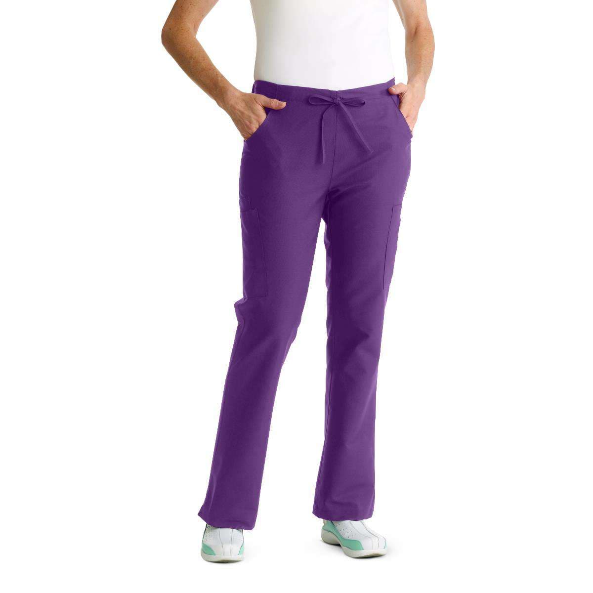 Medline Comfortease Women's Modern Fit Regular Inseam Cargo Scrub Pant, Rich Purple, 3XLarge - Image 1