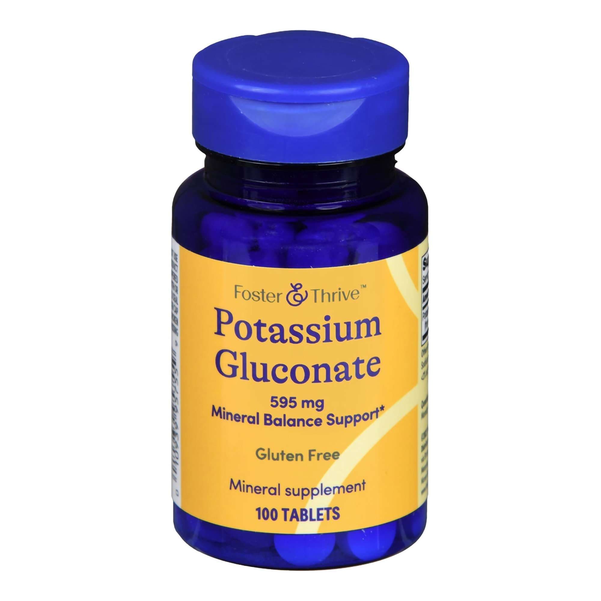 Foster & Thrive Potassium Gluconate Supplement Tablets, 99 mg - Bottle of 100 - Image 4