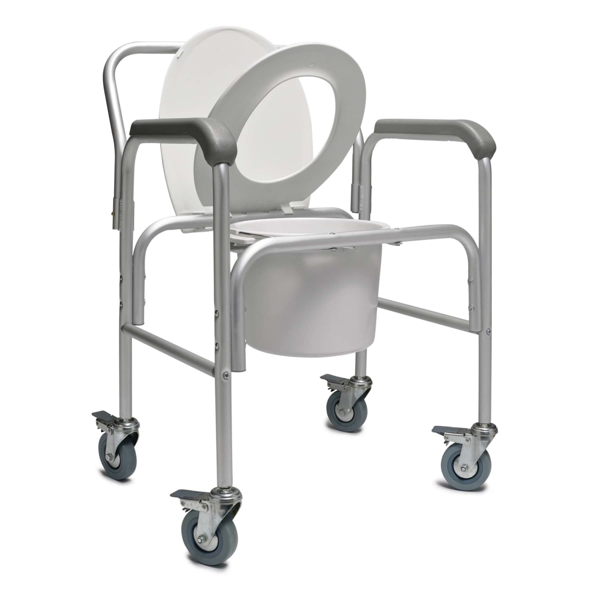 Lumex 3-In-1 Aluminum Commode with Back Bar - Image 2
